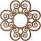 Ekena Millwork Cohen Wood Fretwork Pierced Ceiling Medallion, Walnut, 18"OD x 6 1/8"ID x 1/4"T CMWP18X18X0250COWA - alternate 2